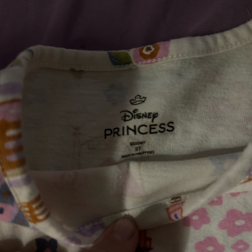 Disney Princess Floral Top with Pink and Purple Accents